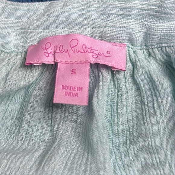 Lilly Pulitzer Elsa Blue Ombre Long Sleeve Blouse Size Small - Picture 6 of 7